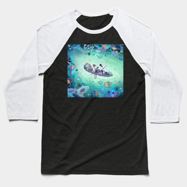 Microbs Jungle Exploration Baseball T-Shirt by Antoine Doré